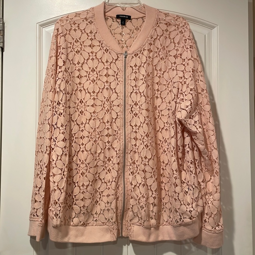 - Torrid lace zip up jacket. Size 3X